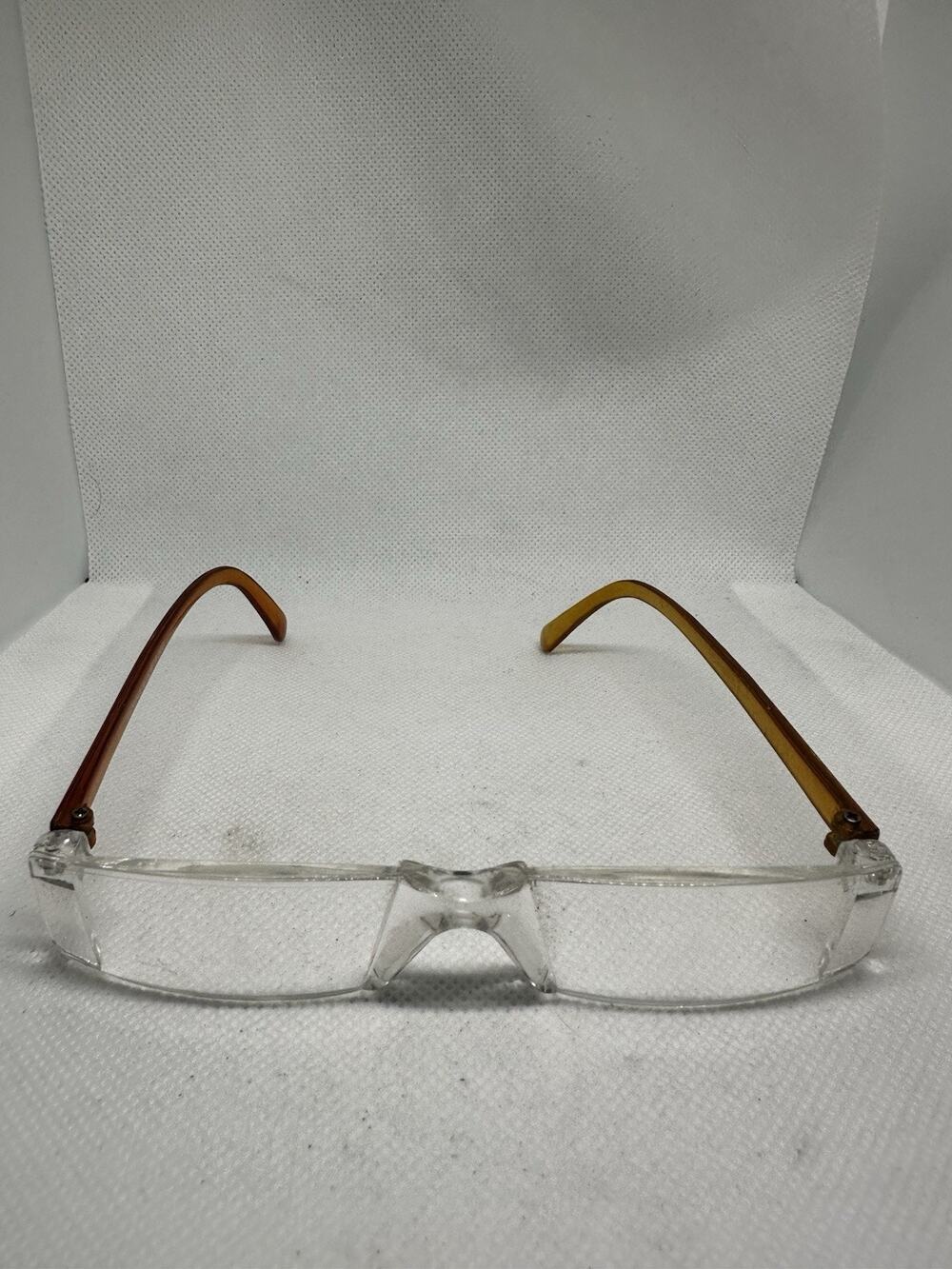 Vintage 90s Reading Glasses +1.50 Rimless Half Frame Rectangle Metal Readers Y2K